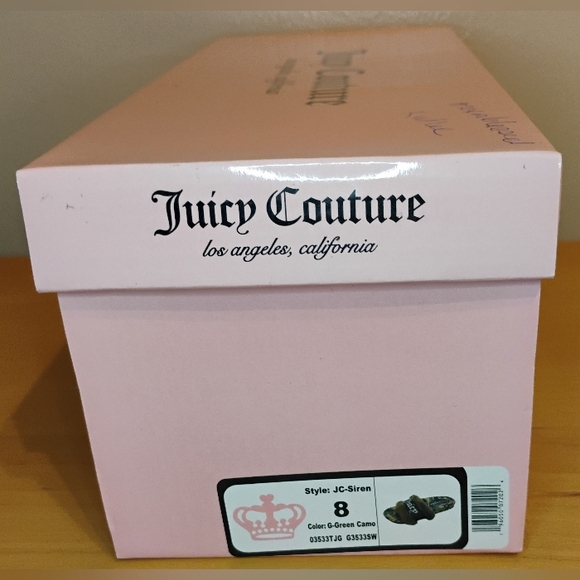 NEW Juicy Couture Sz 8 Faux Fur Slides - Camouflage - Picture 10 of 10